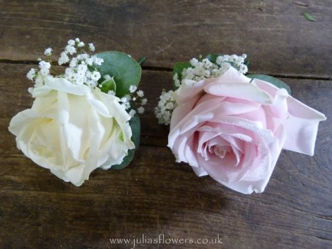Rose buttonholes - Julia Dilworth Florals