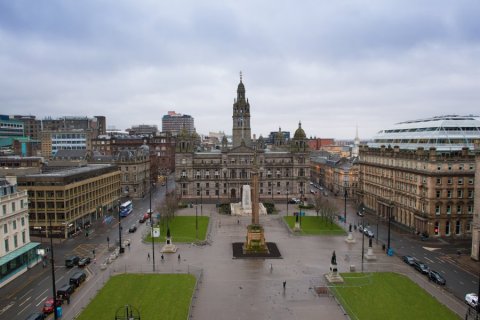 View of Glasgow from balcony - The Merchants House of Glasgow