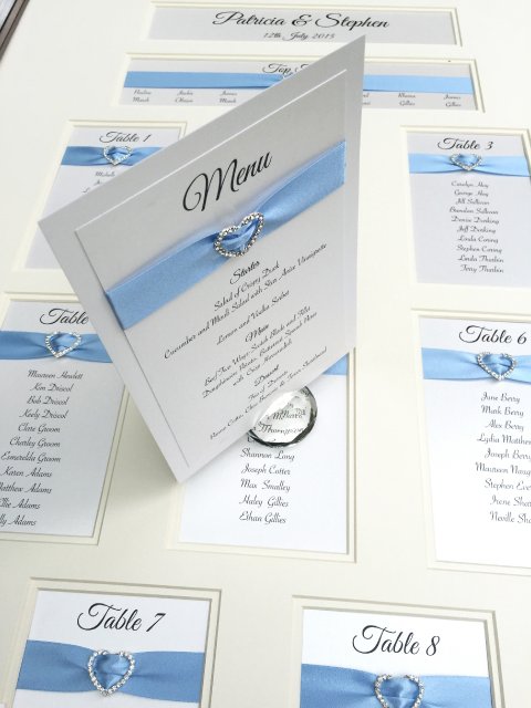 Framed Wedding Table Planner - Elegant Wedding Stationery and Luxury Table Plans