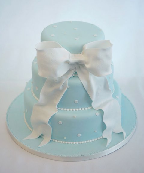 Tiffany bow wedding cake - Sarah Louise Cakes