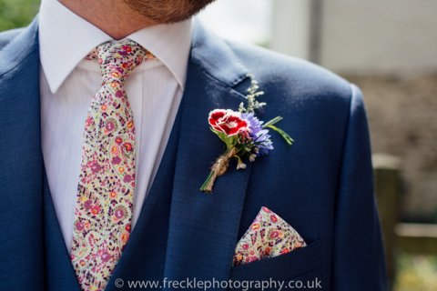 Posy-style buttonhole with Sweet William - JW Blooms