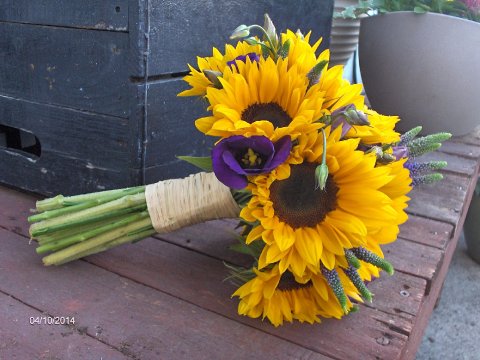 sunny sunflower bouquet - manor nursery garden centre