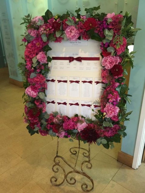 Bespoke Floral Table Plan - English Rose Stationery