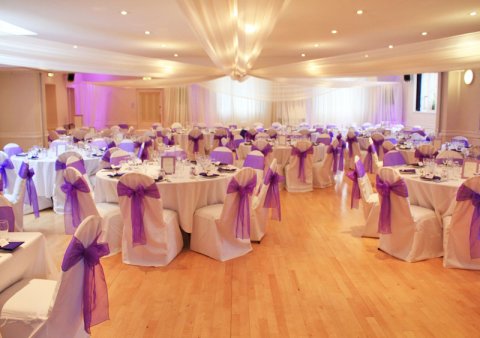 Purple decoration with fabric - All Saints Centre