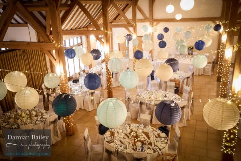 Our lanterns at the lovely Rivervale Barn - To Have & To Hire Events Ltd