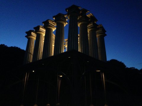 Restless Temple at night - Tremenheere Sculpture Garden