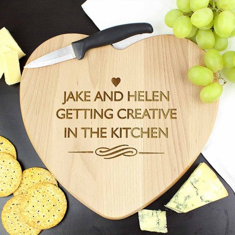 Personalised Heart Chopping Board - £19.99 - The Present Finder