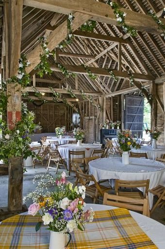 Inside the wedding barn - Herons Farm