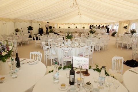 White Wedding with Bunting - Marquees Direct 