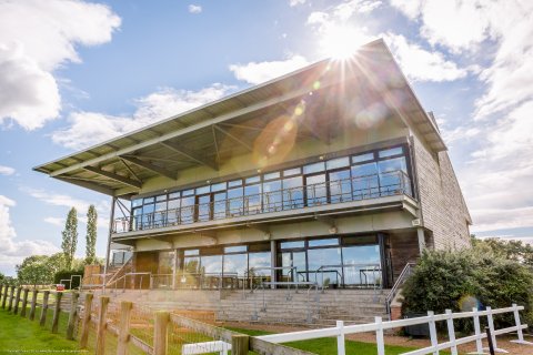 The prince Of Wales Stand overlooking the course - Fakenham Racecourse 