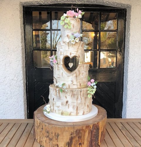 Silver Birch Wedding Cake - All Shapes & Slices Cake Co