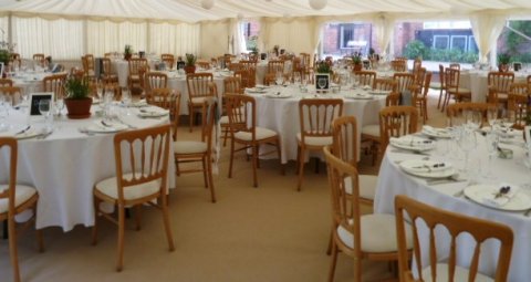 Chairs and round tables - Southern Furniture Hire