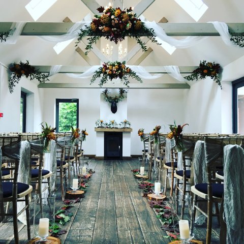 Indoor Ceremony Autumn Theme - The Old Vicarage
