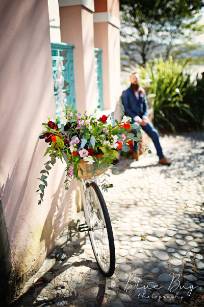 Bike and flowers at Portmeirion - Blue Bug Photography