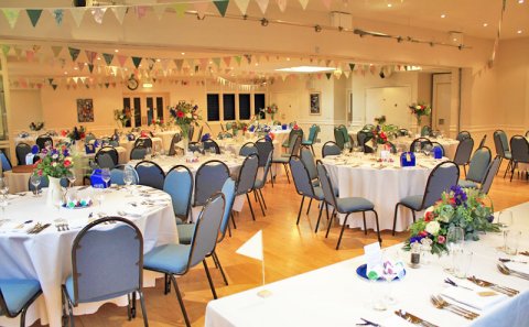 Decoration with bunting - All Saints Centre