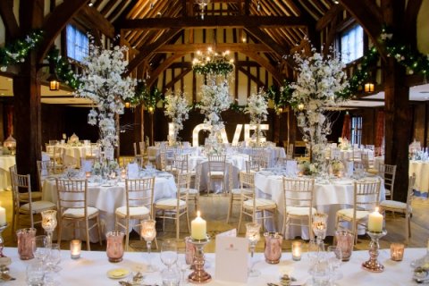 Reception in the Tithe Barn - Great Fosters