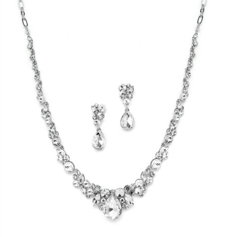 Crystal Necklace & Earring Set - £44 - Zaphira Bridal