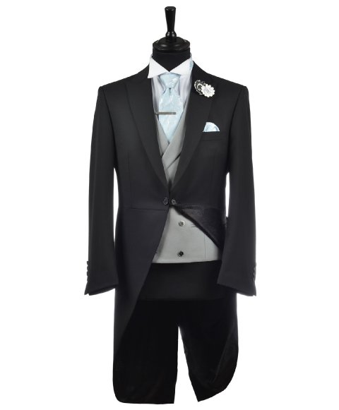 Black Bara Cavendish Slim Fit Morning Suit - Hugh Harris Formal
