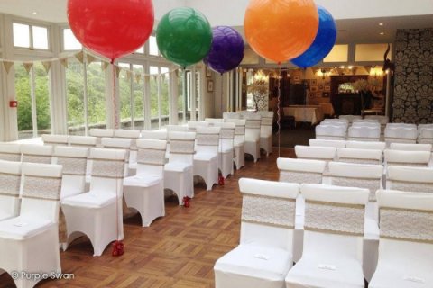 Wedding Venue Decoration - Purple Swan-Image 39421
