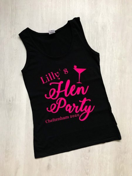 Hen Party Vest - The Personalised Wedding Room