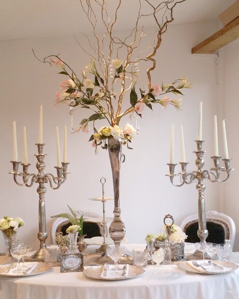hire table centres & candelabras - CotswoldsVintagePartyHire