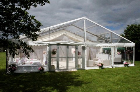Clear PVC Wedding Marquee - Marquees Direct 