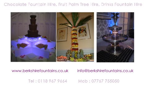 Chocolate Fountain, Fruit Palm Tree and Drinks Fountain - Berkshire Chocolate Fountains