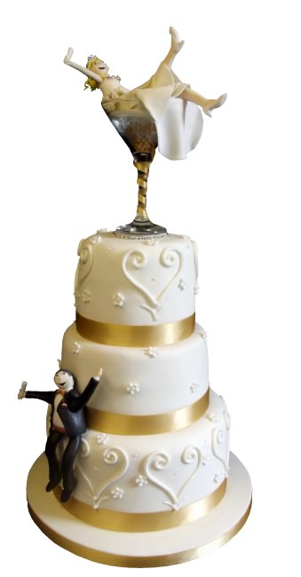 Fun Wedding Cake - Cakes Individually Iced