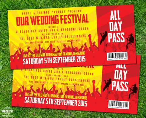 festival wedding invitation - WEDFEST