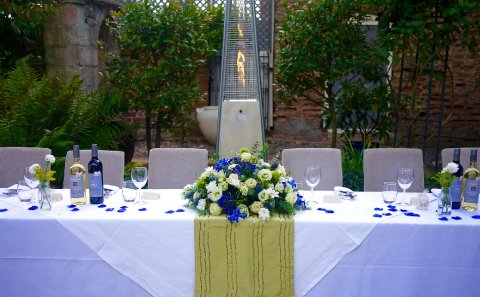 Summer Weddings in the Mediterranean Courtyard - Glewstone Court Country House Hotel