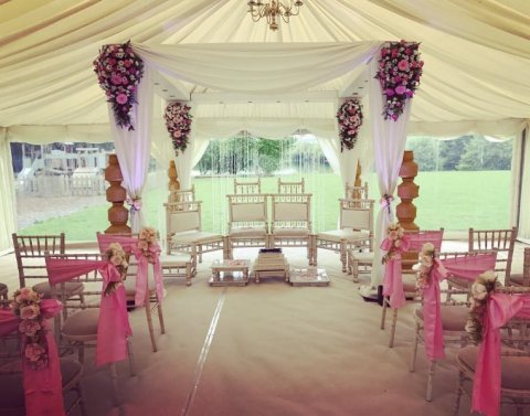 Stunning set up on our landscaped lawns for an Asian ceremony - Crowne Plaza Marlow