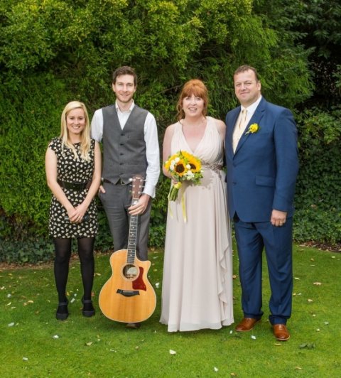 With Charlotte and Stefan at their wedding at Alveston Manor, Warwickshire - Taylormade Acoustic Duo