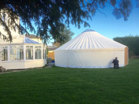 28ft party yurt for up to 100 guests - Roundhouse Yurts