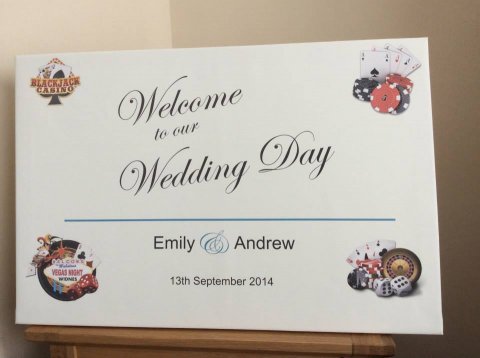 Vegas Style Welcome Sign - CAS Wedding Stationery