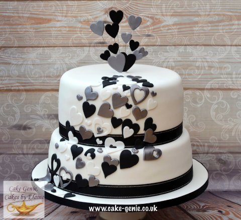 Romantic Hearts - Cake Genie, Cakes by Elaine