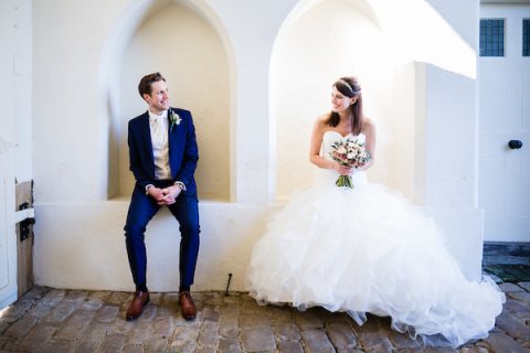 Bride and Groom - Farnham Castle