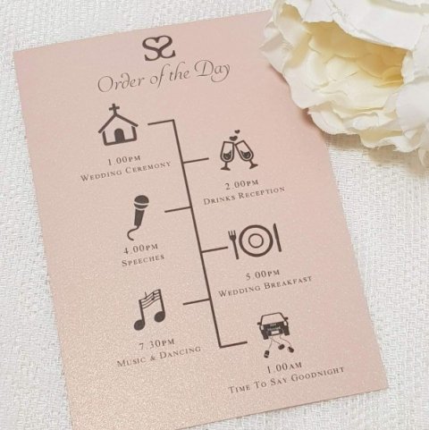 blush pink order of the day - byjo.co.uk wedding stationery