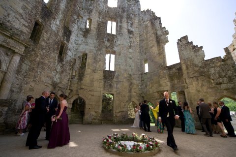 Drinks in the Courtyard - Old Wardour Castle