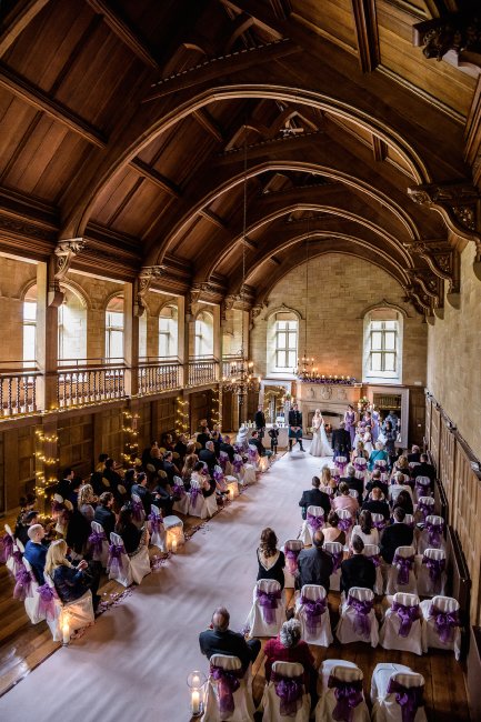 The Achnagairn Ballroom set for a ceremony - Achnagairn Castle