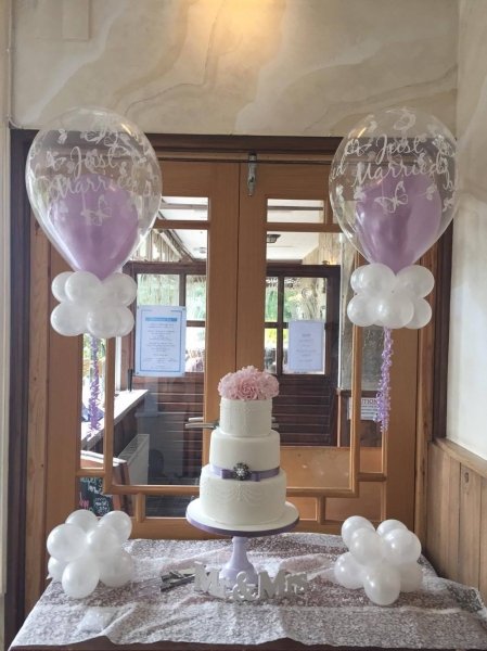 Double Stuffed Just Married Displays - Balloons & Beyond