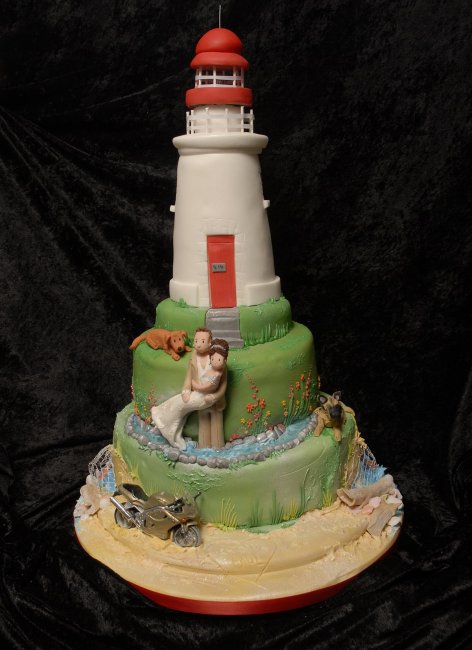 Novelty Lighthouse wedding cake - The Icing Centre