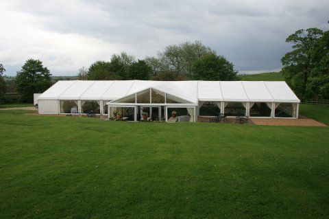 Marquee on the lawn - Creslow Events