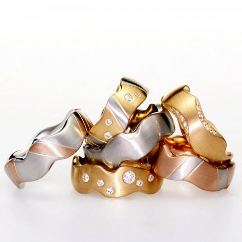 Carved Wedding Rings - Aurum designer-jewellers