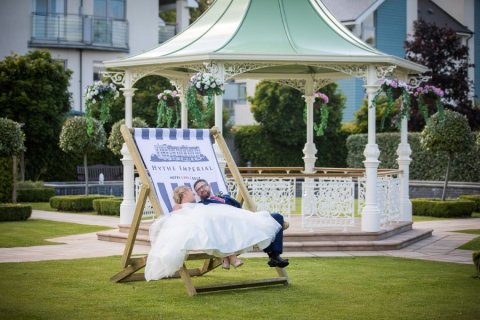 Couple in Deckchair by Gazebo - Hythe Imperial Hotel Spa and Golf 