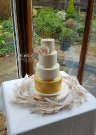 Four Tier Ivory, Blush and Gold Wedding Cake by White Rose Cake Design.com cake maker in huddersfield, west yorkshire (2).jpg