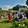 Wedding guests on the main lawn at Monks.jpg