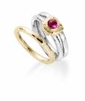 Claire Troughton - handmade poppy ring set, hammered 18ct white and yellow gold, ruby (536x640).jpg