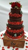 Chocolate Naked Wedding Cake Roses.jpg