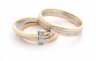 3 colour bespoke matching wedding bands, red gold, yellow gold, white gold by Claire Troughton.jpg